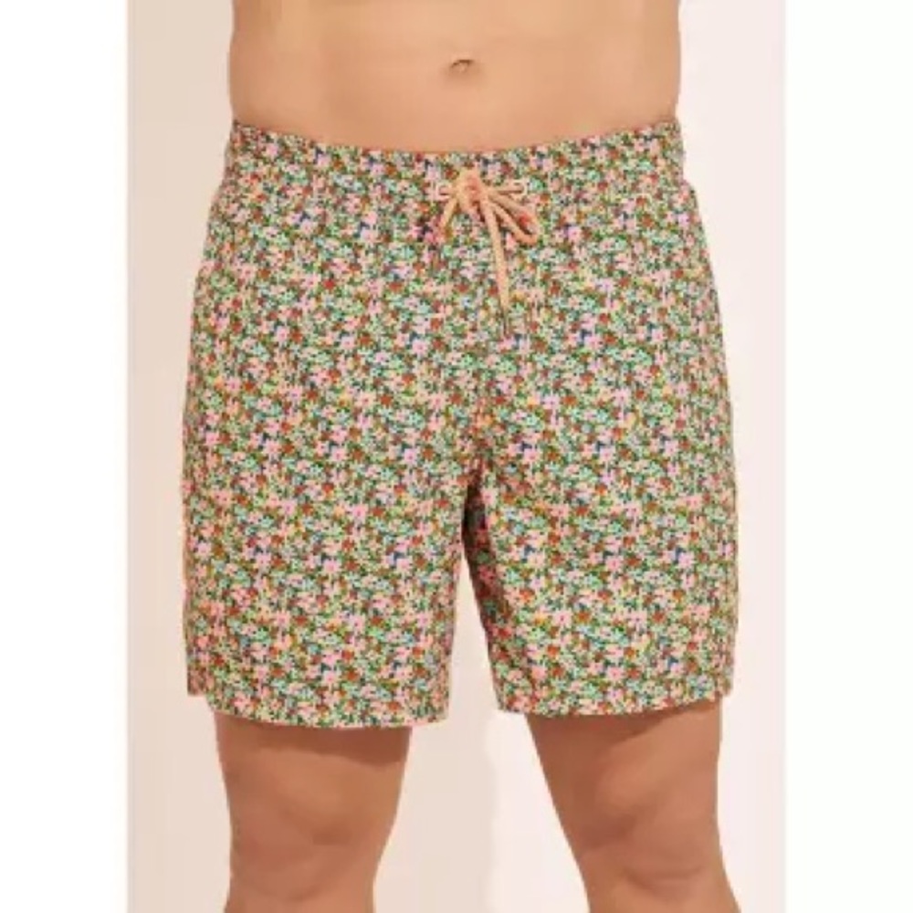 Maaji small men’s floral drawstring swim trunks like new board shorts - Picture 12 of 12